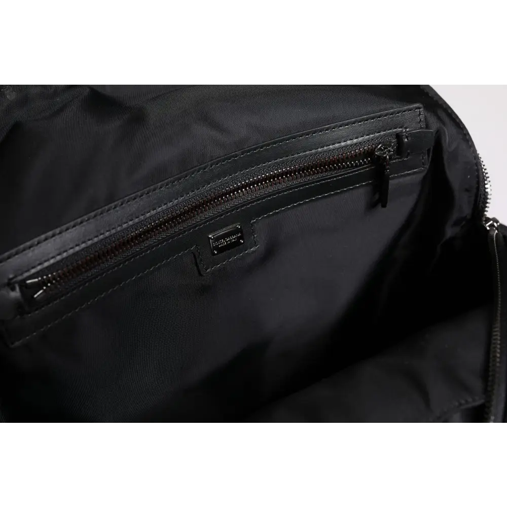 Dolce & Gabbana Multicolor Leopard Print DG Logo Plaque Männer Rucksack Tasche