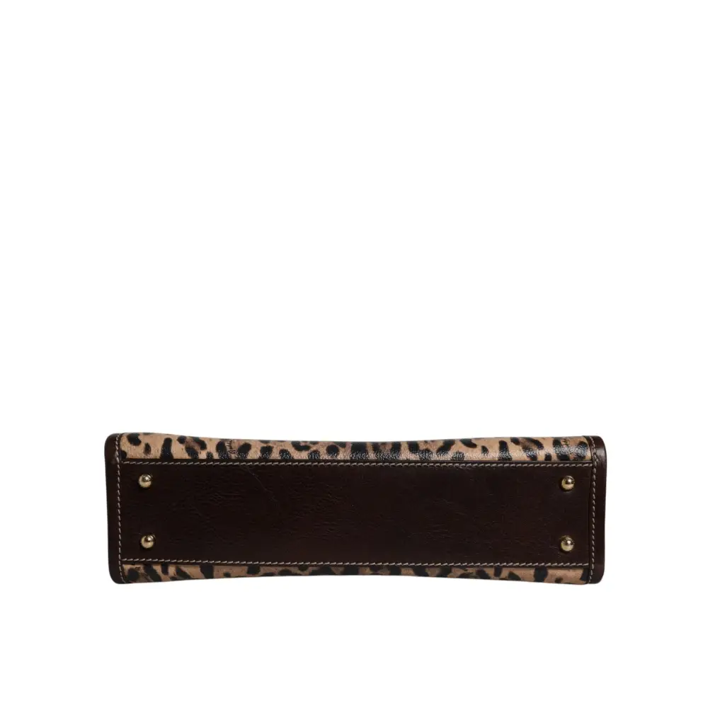 Dolce & Gabbana Multicolor Leopard Shopping Tote Umhängetasche WomenBorse Bag