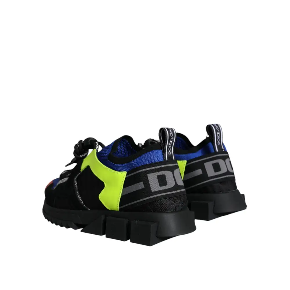 Dolce & Gabbana Multicolor Mesh Sorrento Trekking Turnschuhe Schuhe - EU38/US7.5