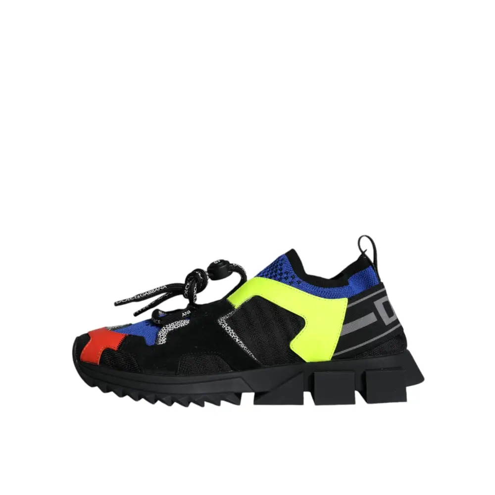 Dolce & Gabbana Multicolor Mesh Sorrento Trekking Turnschuhe Schuhe - EU38/US7.5