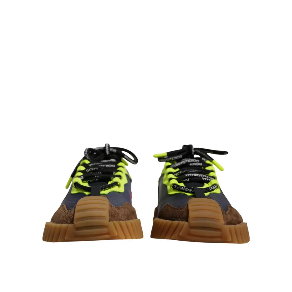 Dolce & Gabbana Multicolor Nylon Low Top NS1 Turnschuhe Schuhe
