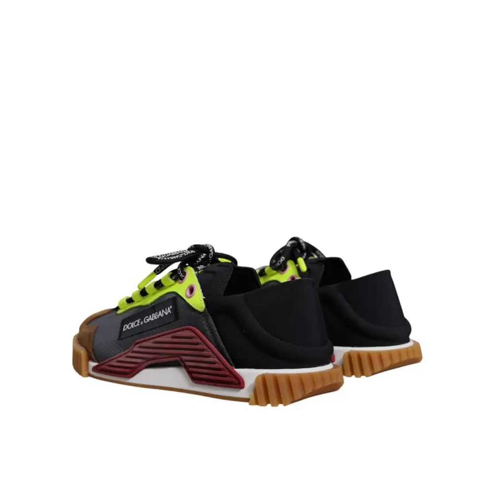 Dolce & Gabbana Multicolor Nylon Low Top NS1 Turnschuhe Schuhe