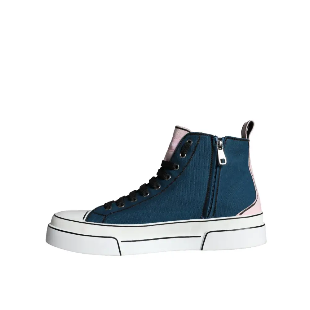 Dolce & Gabbana Multicolor Patchwork High Top Sneaker Schuhe - EU44/US11