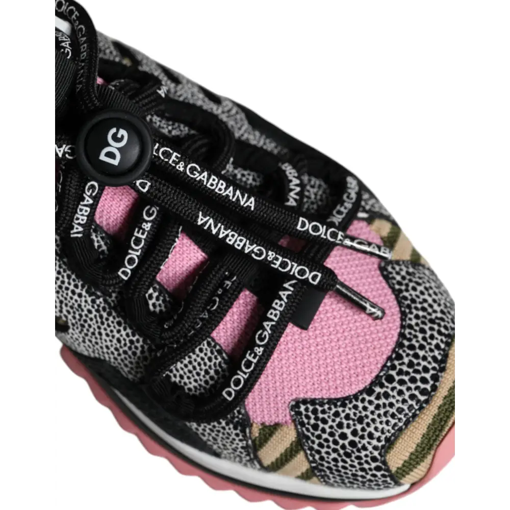 Dolce & Gabbana Multicolor Sorrento Socken Logo Turnschuhe Schuhe - EU36.5/US6