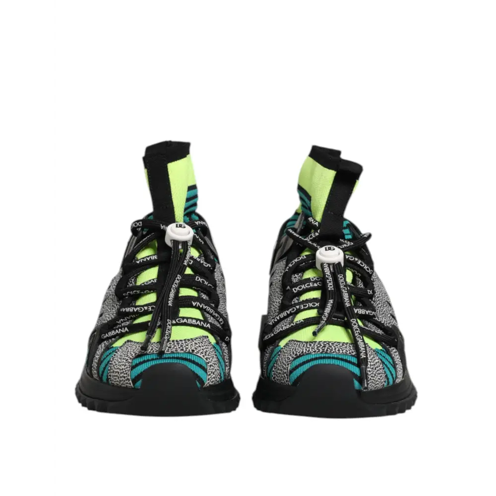 Dolce & Gabbana Multicolor Sorrento Socken Männer Turnschuhe Schuhe - EU40/US7