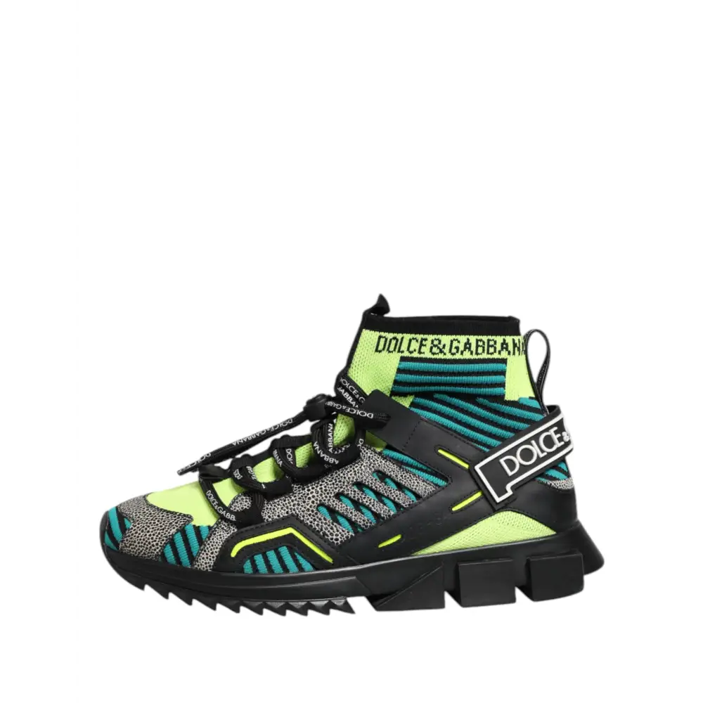 Dolce & Gabbana Multicolor Sorrento Socken Männer Turnschuhe Schuhe - EU44/US11