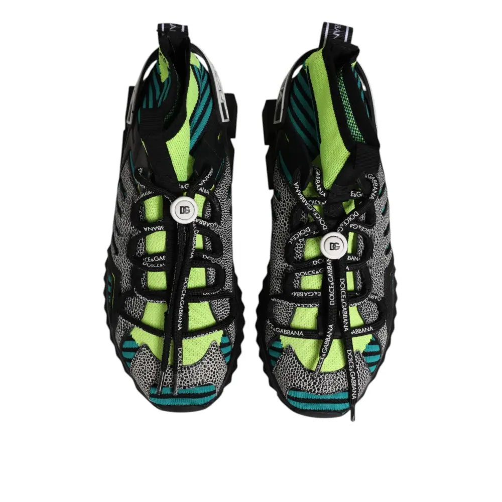 Dolce & Gabbana Multicolor Sorrento Socken Männer Turnschuhe Schuhe - EU40/US7