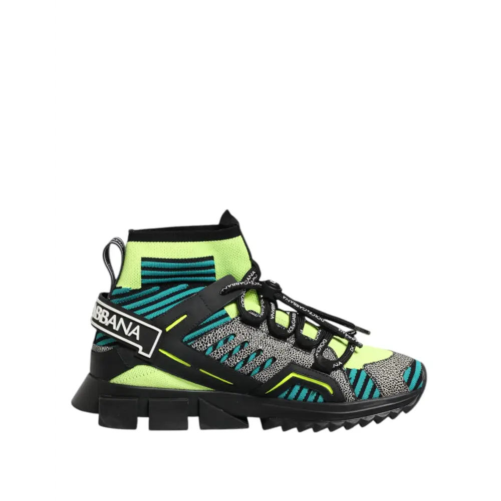 Dolce & Gabbana Multicolor Sorrento Socken Männer Turnschuhe Schuhe - EU44/US11