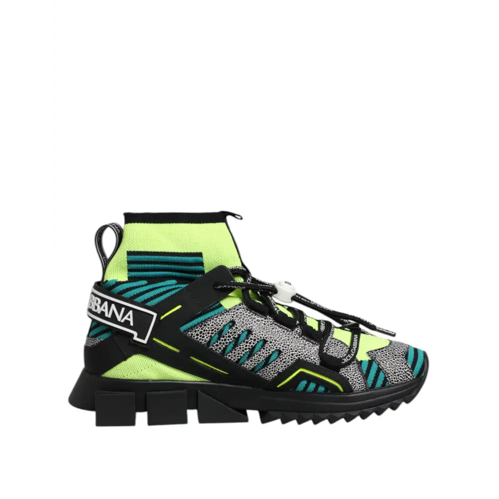 Dolce & Gabbana Multicolor Sorrento Socken Männer Turnschuhe Schuhe - EU40/US7