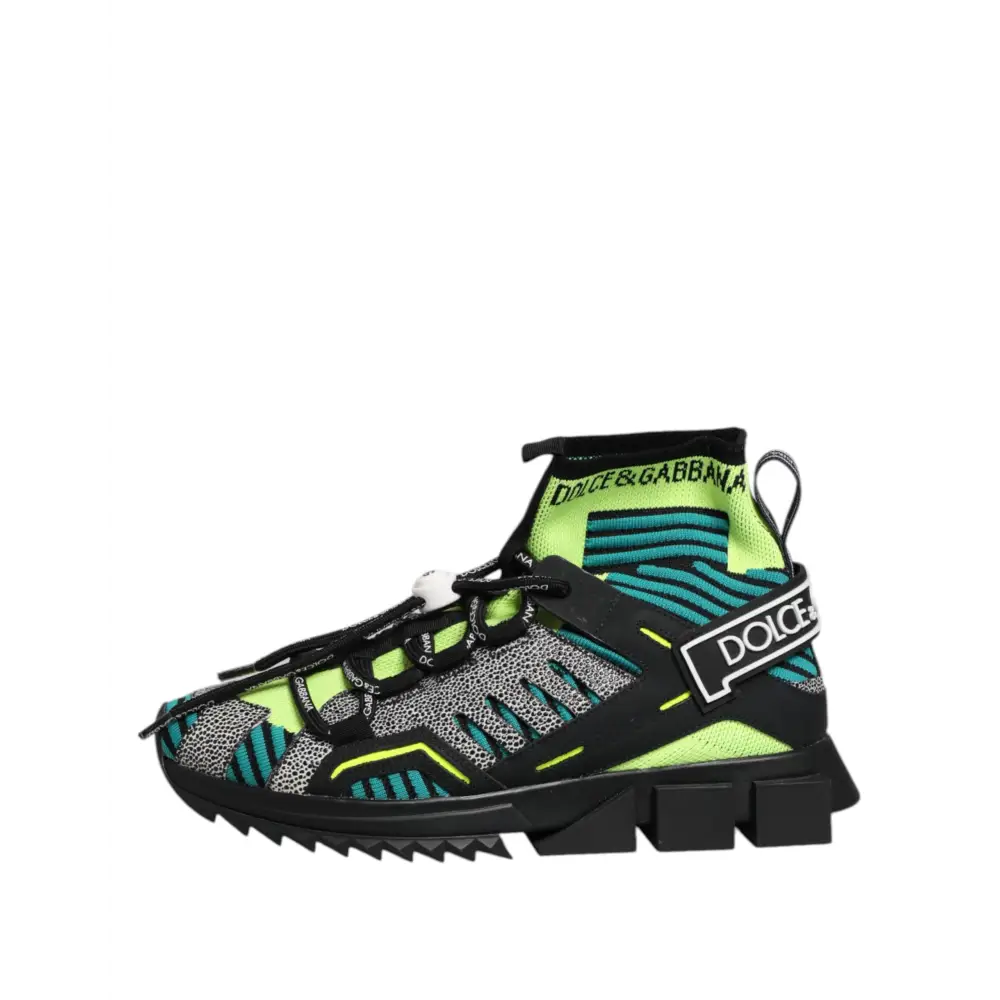 Dolce & Gabbana Multicolor Sorrento Socken Männer Turnschuhe Schuhe - EU40/US7