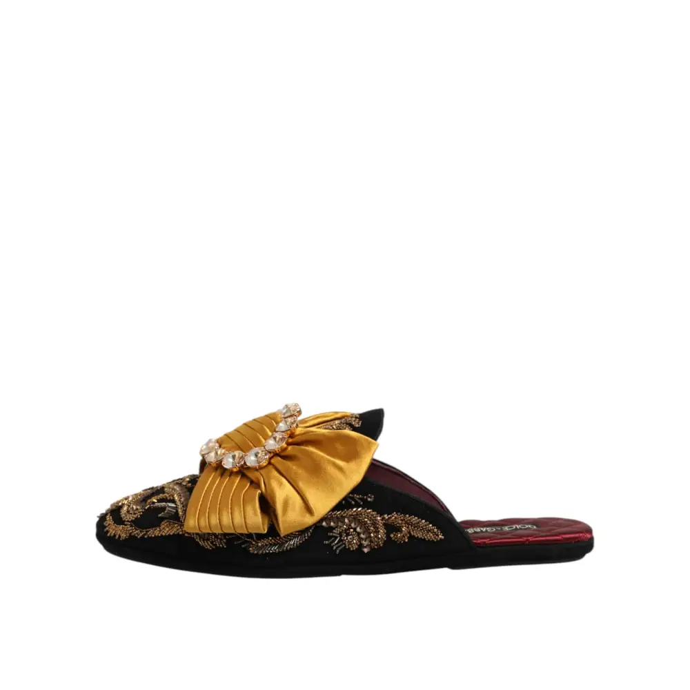 Dolce & Gabbana Multicolor verschönerte flache Sandalen Schuhe - EU44/US13.5