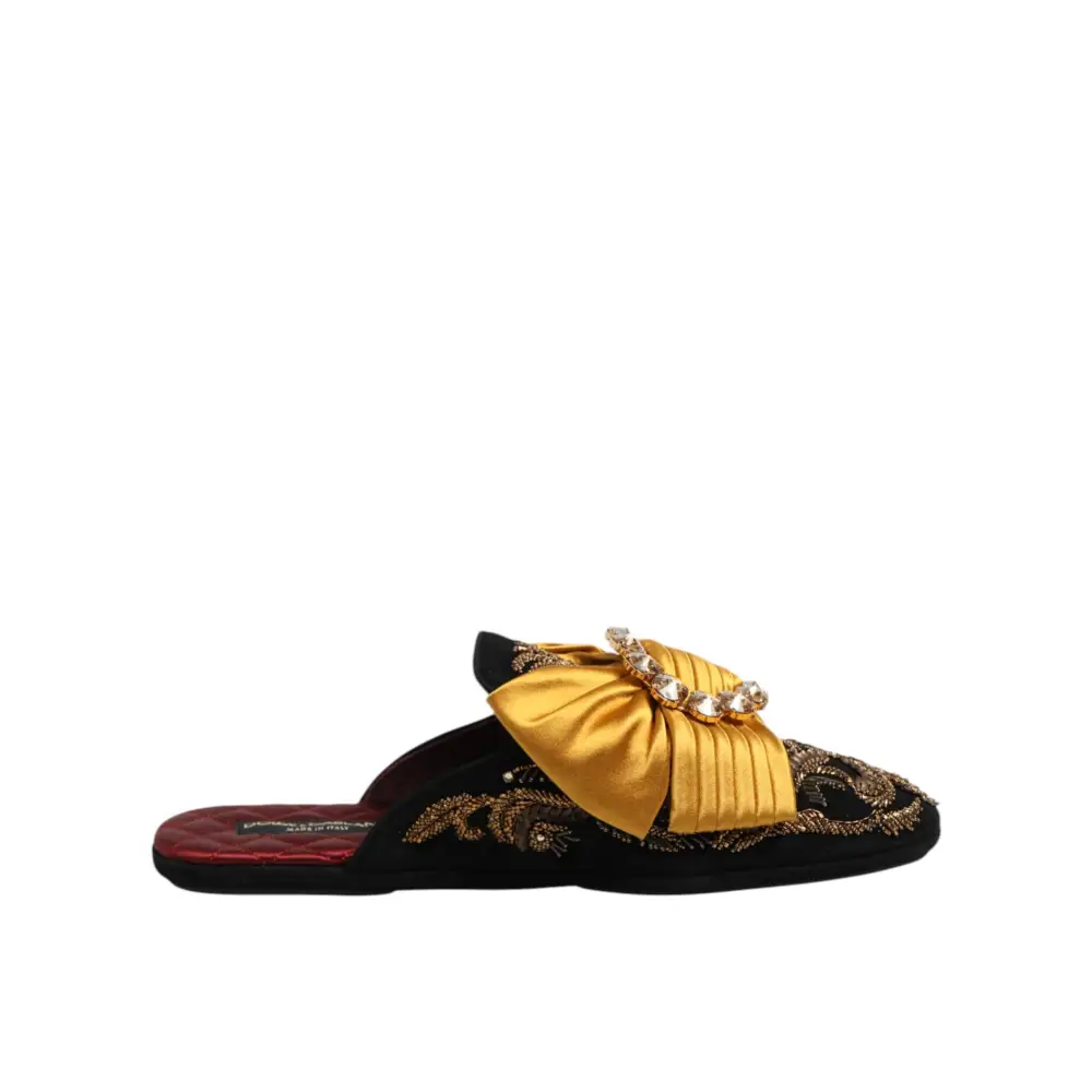 Dolce & Gabbana Multicolor verschönerte flache Sandalen Schuhe - EU44/US13.5