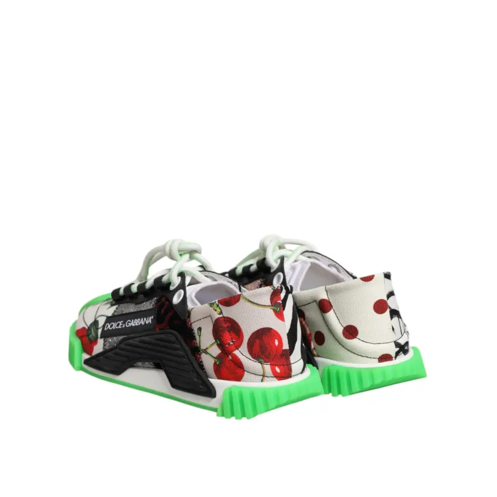 Dolce & Gabbana Multicor DG Logo Leopard Cherry Sneaker Schuhe