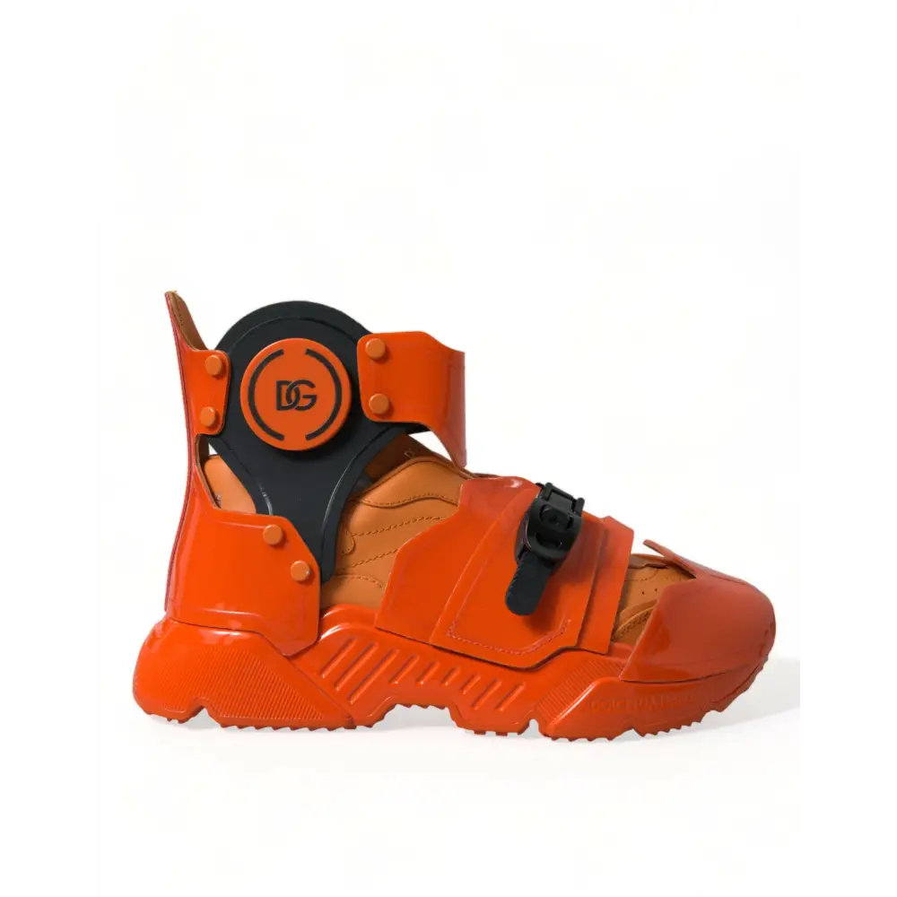 Dolce & Gabbana Orange Multi Panel klobige High Top Turnschuhe Schuhe - EU39/US6