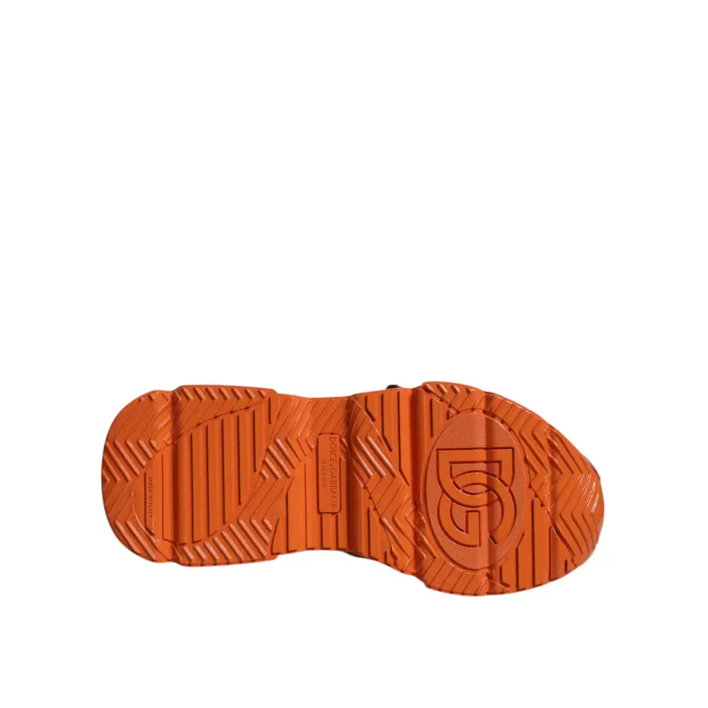 Dolce & Gabbana Orange Multi Panel klobige High Top Turnschuhe Schuhe - EU44/US11