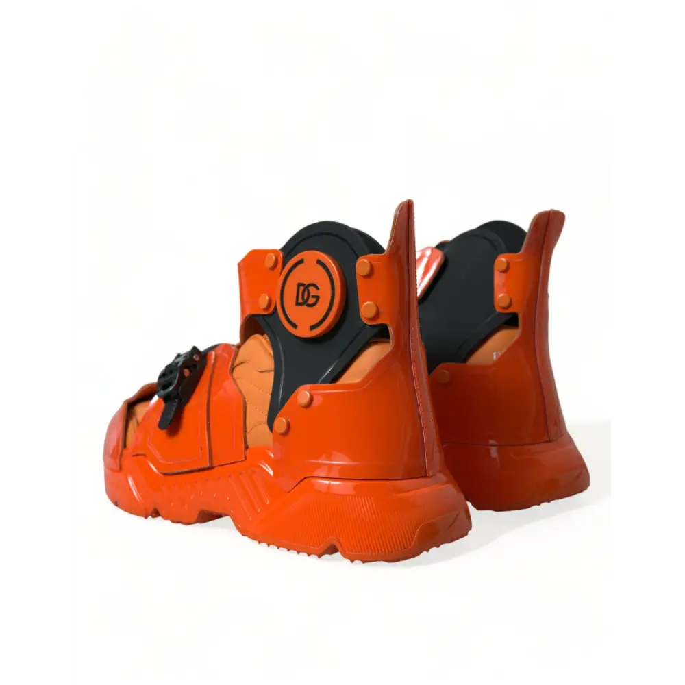 Dolce & Gabbana Orange Multi Panel klobige High Top Turnschuhe Schuhe - EU39/US6