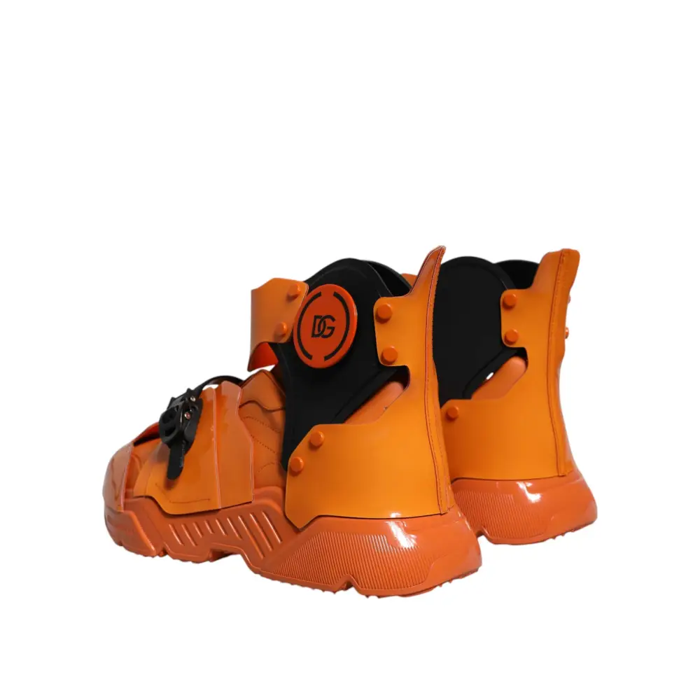 Dolce & Gabbana Orange Multi Panel klobige High Top Turnschuhe Schuhe - EU44/US11