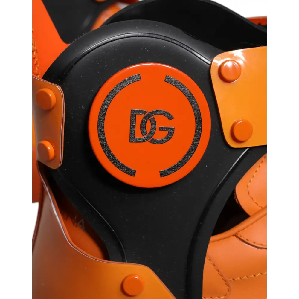 Dolce & Gabbana Orange Multi Panel klobige High Top Turnschuhe Schuhe - EU44/US11