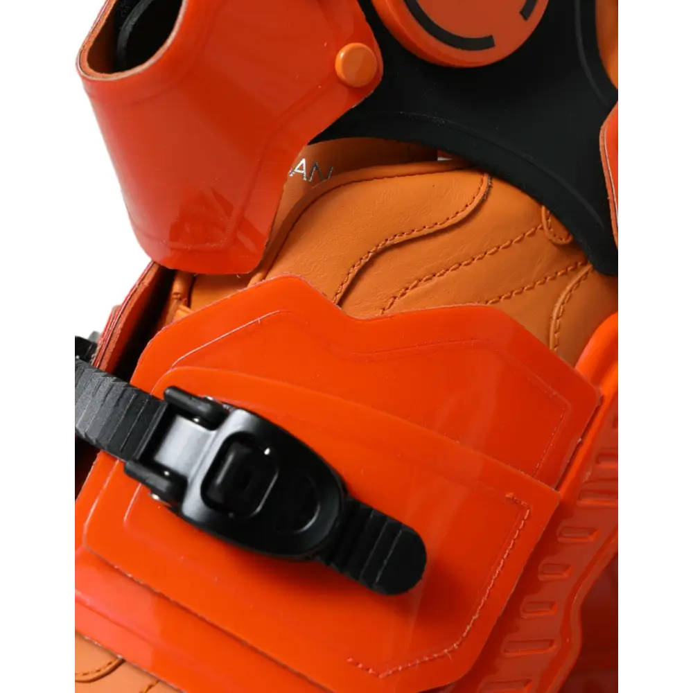 Dolce & Gabbana Orange Multi Panel klobige High Top Turnschuhe Schuhe - EU39/US6