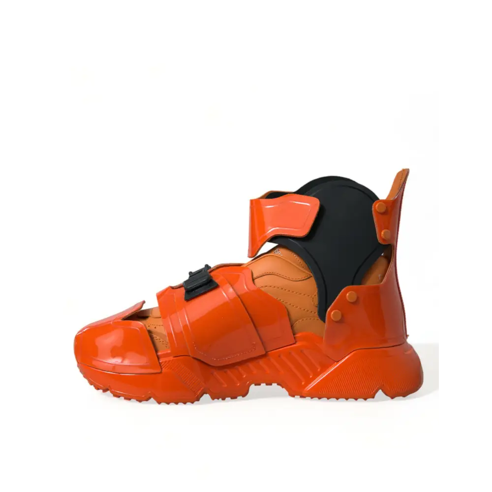 Dolce & Gabbana Orange Multi Panel klobige High Top Turnschuhe Schuhe - EU39/US6