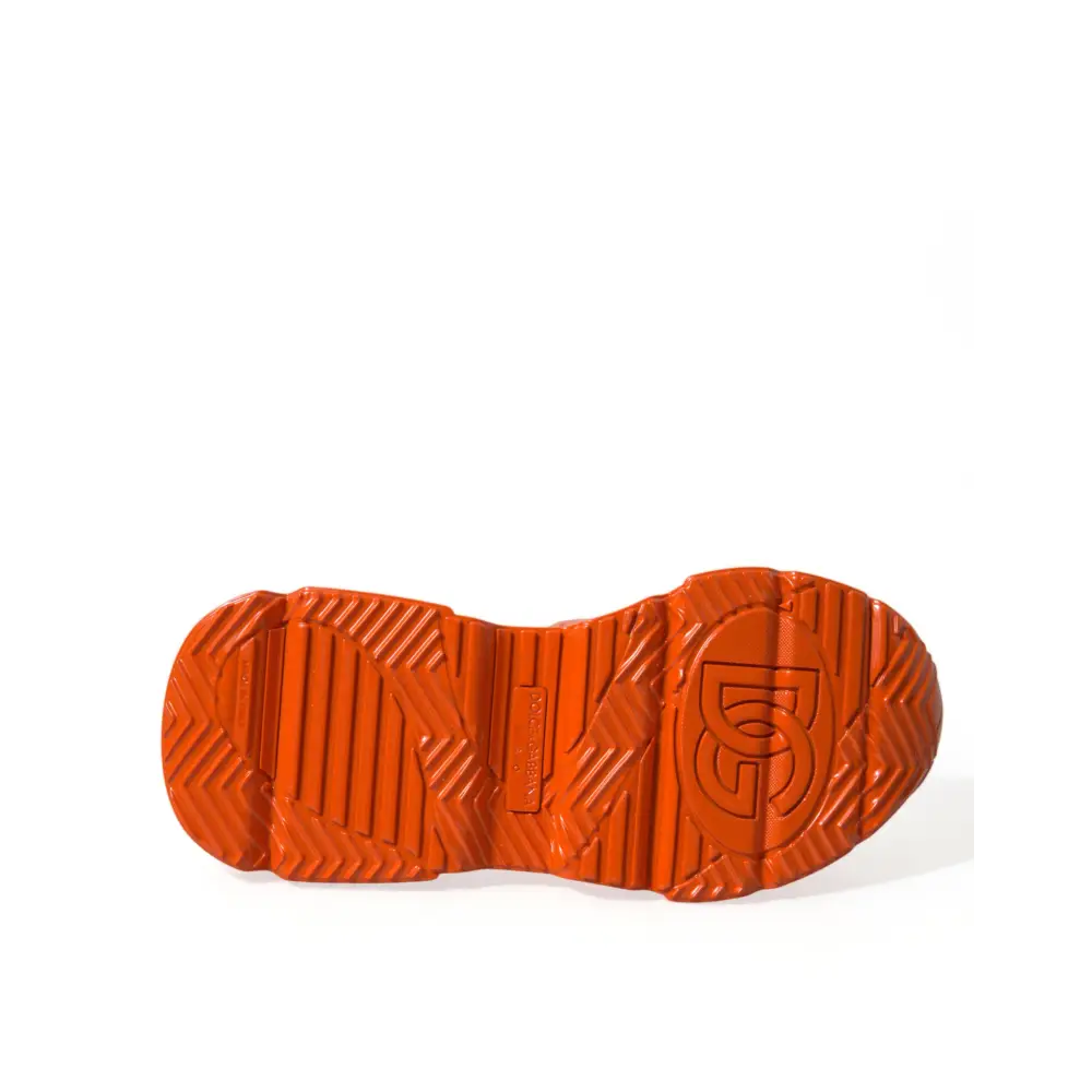Dolce & Gabbana Orange Multi Panel klobige High Top Turnschuhe Schuhe - EU39/US6