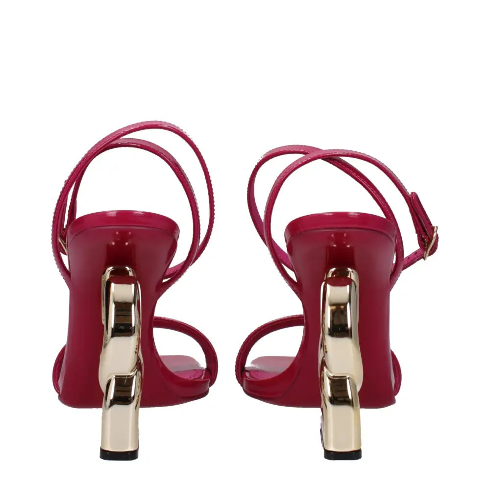 Dolce & Gabbana Pinke Leder-Stilettosandalen - EU35.5/US5.5