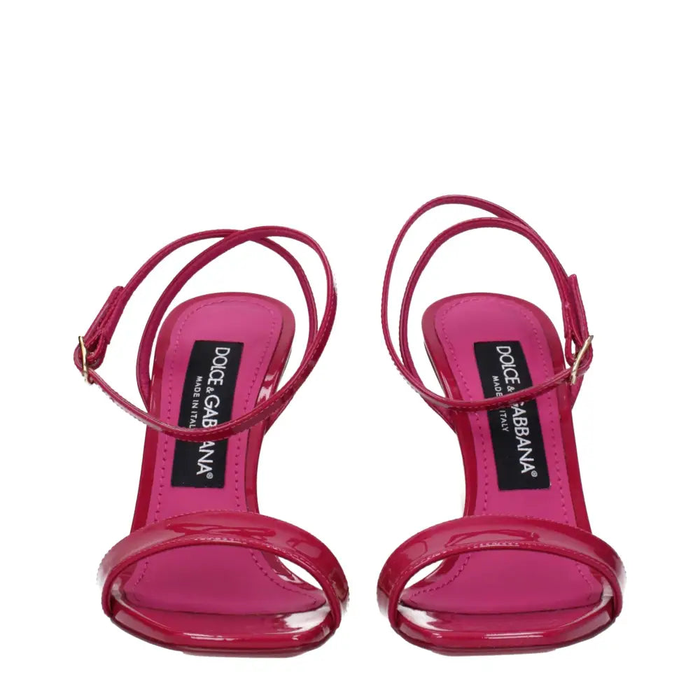 Dolce & Gabbana Pinke Leder-Stilettosandalen - EU35.5/US5.5