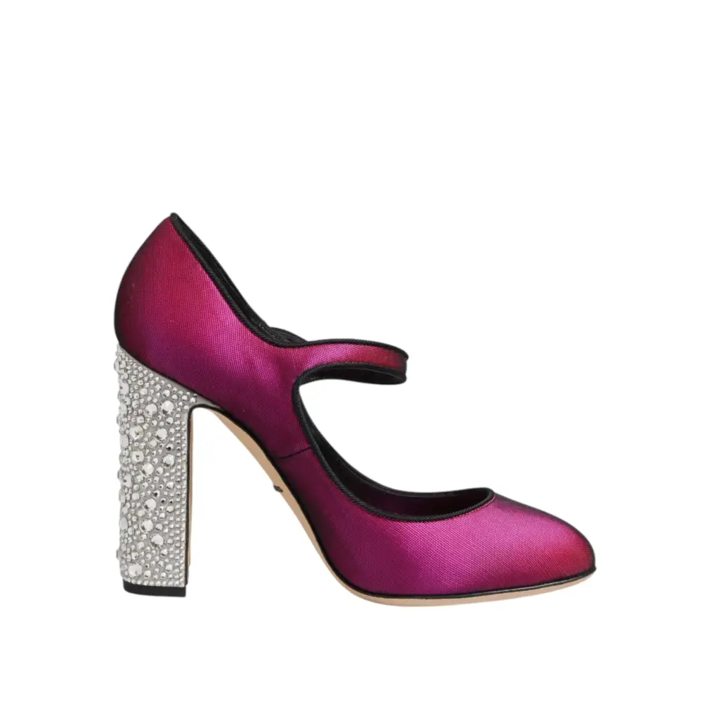 Dolce & Gabbana Pinke Strass Mary Janes Pumps - EU36/US5.5