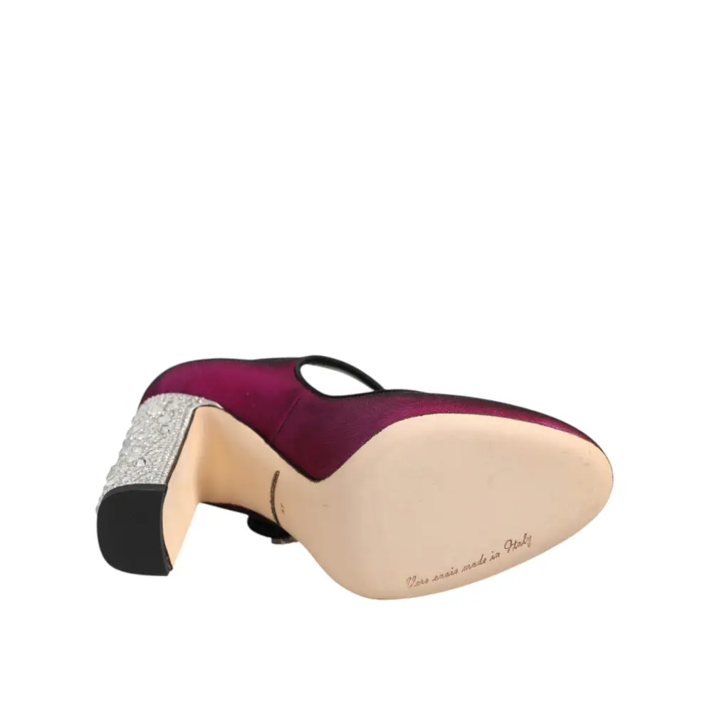 Dolce & Gabbana Pinke Strass Mary Janes Pumps - EU36/US5.5