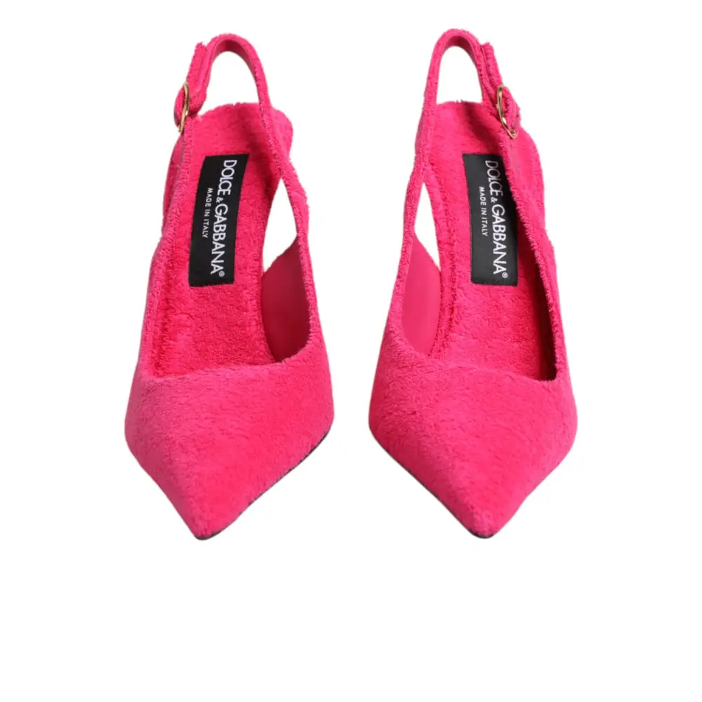 Dolce & Gabbana Pinkfarbene Wildleder-High-Heels mit Slingback