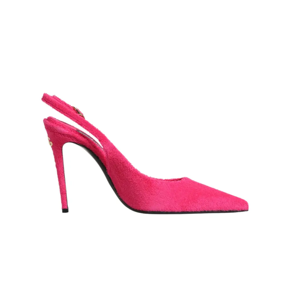 Dolce & Gabbana Pinkfarbene Wildleder-High-Heels mit Slingback
