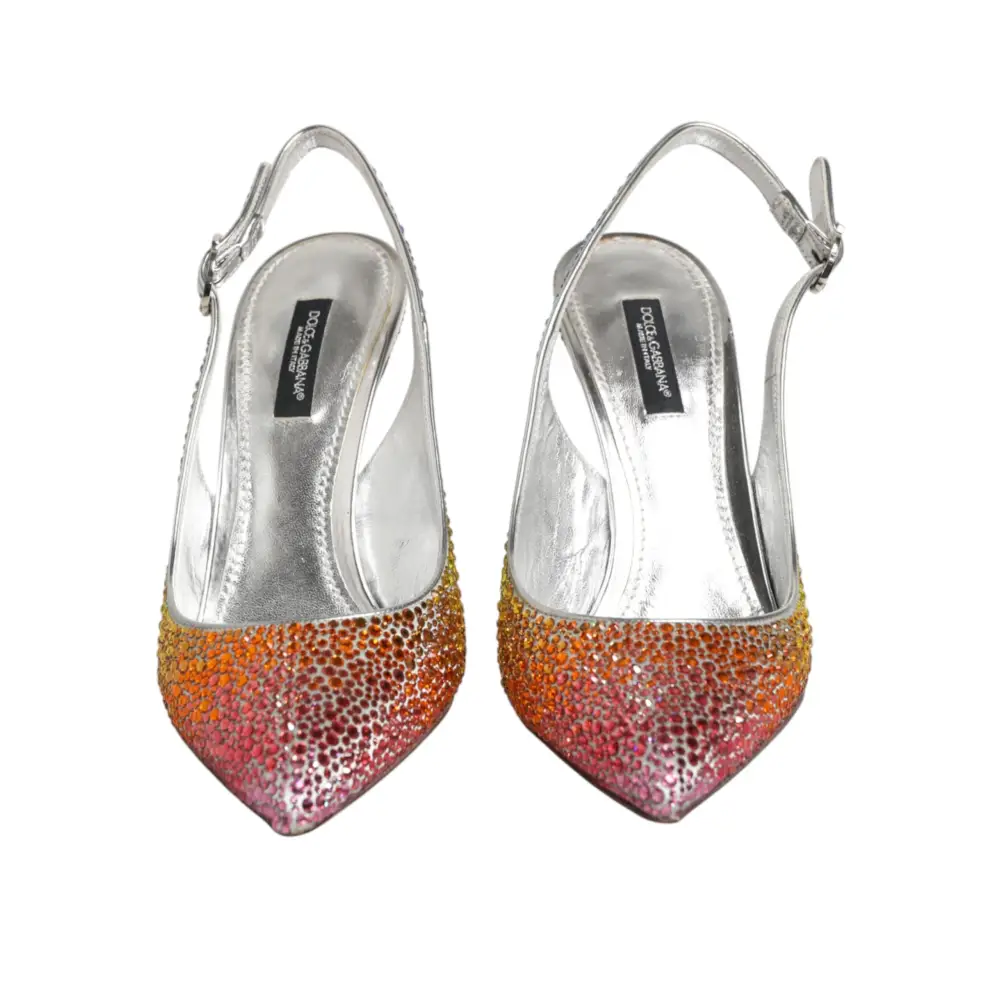 Dolce & Gabbana Pumps mit Pailletten und Fersenriemen in Multicolor