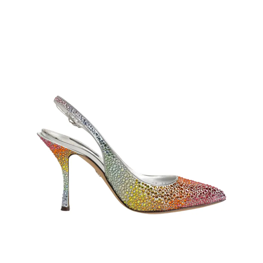 Dolce & Gabbana Pumps mit Pailletten und Fersenriemen in Multicolor