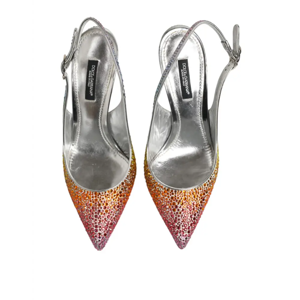 Dolce & Gabbana Pumps mit Pailletten und Fersenriemen in Multicolor