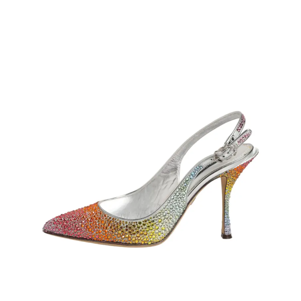 Dolce & Gabbana Pumps mit Pailletten und Fersenriemen in Multicolor