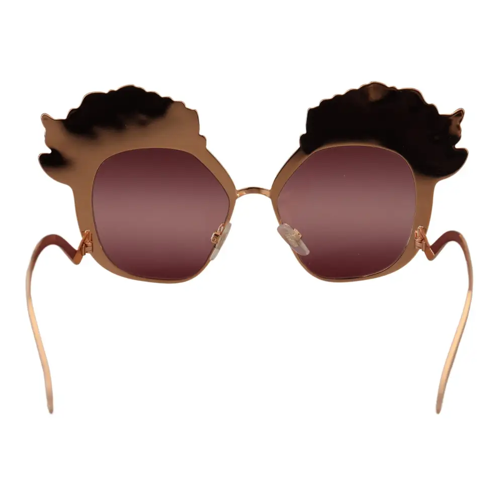 Dolce & Gabbana Rosa Gold Rose Paillettenstickerei DG2202 Sonnenbrille