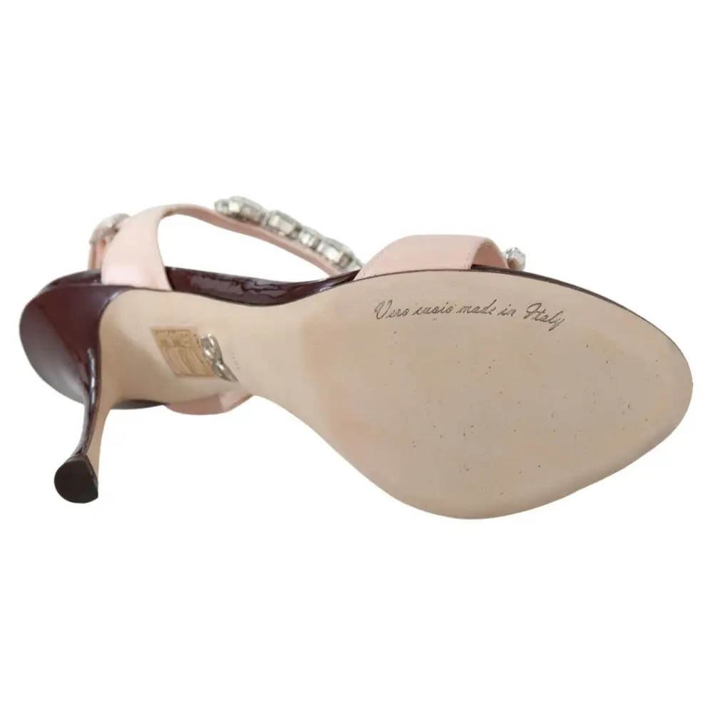 Dolce & Gabbana Rosa Kristalle Heels Keira Sandalen