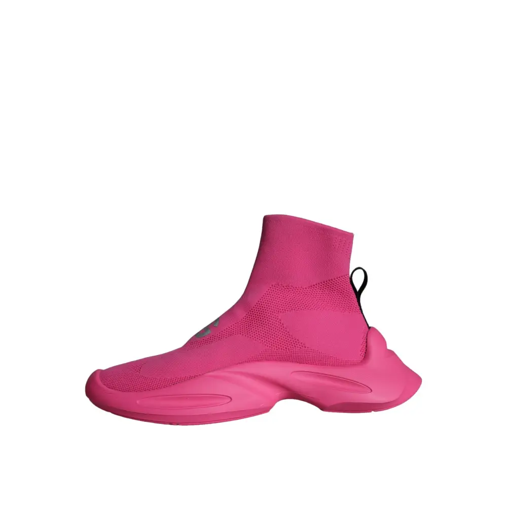 Dolce & Gabbana Rosa Logo Print Slip On Socken Turnschuhe Schuhe - EU44/US11