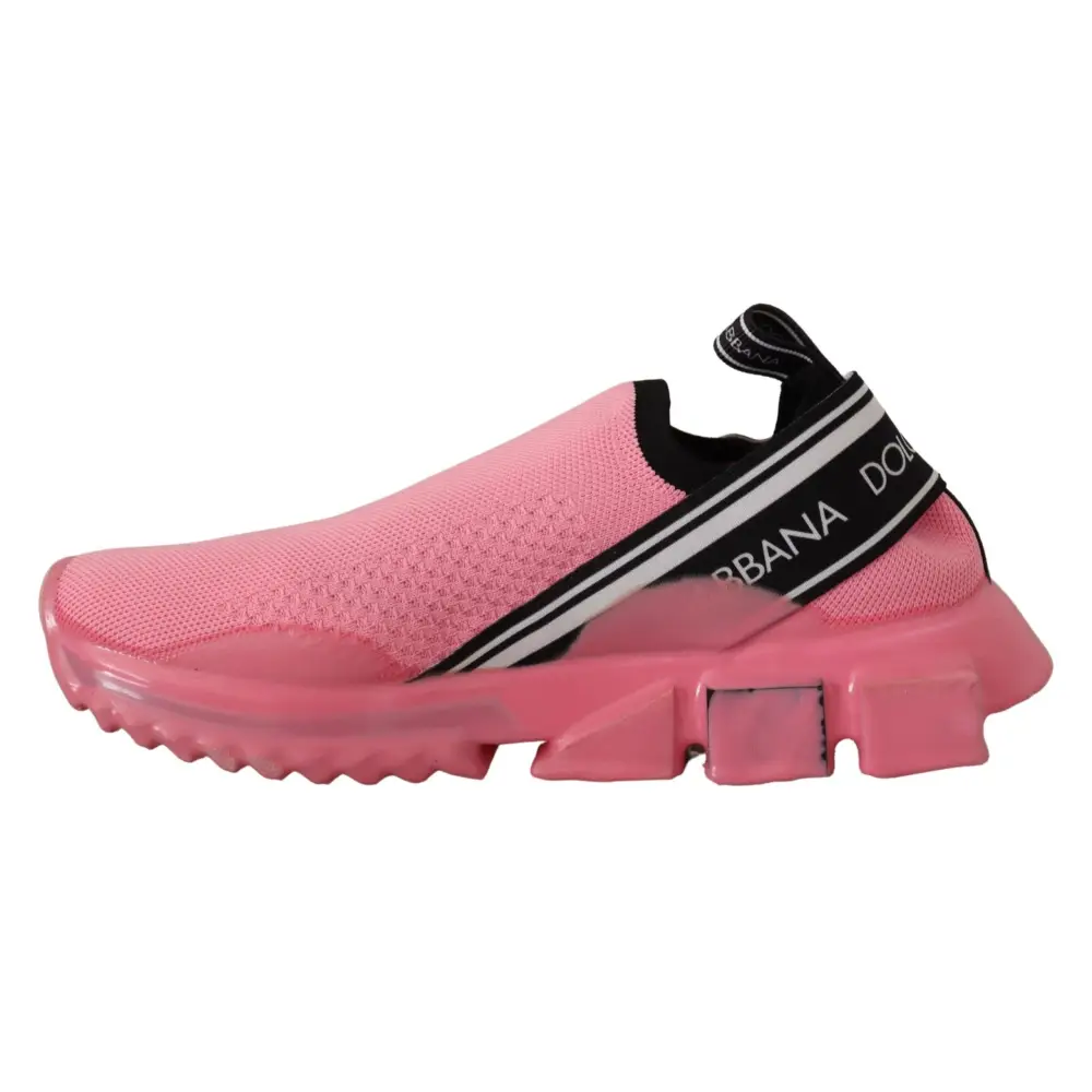 Dolce & Gabbana Rosa Low Top Slip On Casual Sorrento Turnschuhe