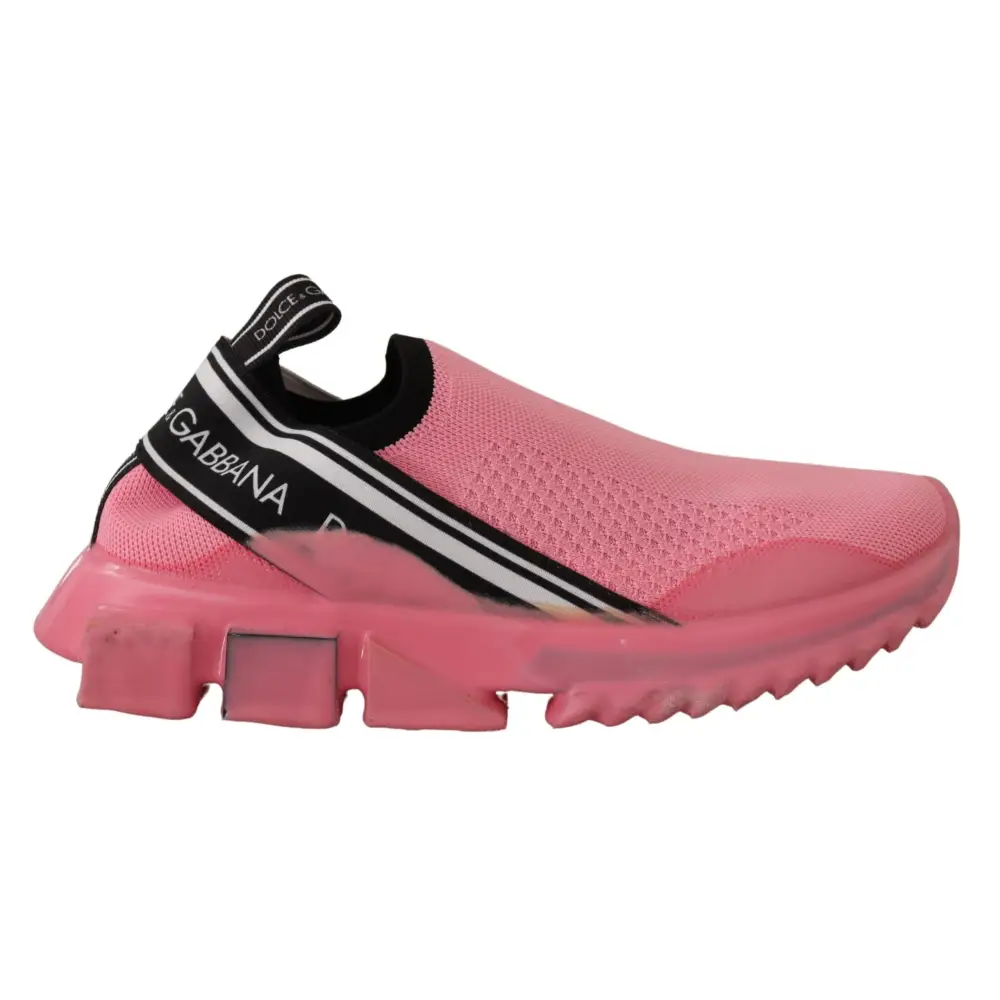 Dolce & Gabbana Rosa Low Top Slip On Casual Sorrento Turnschuhe