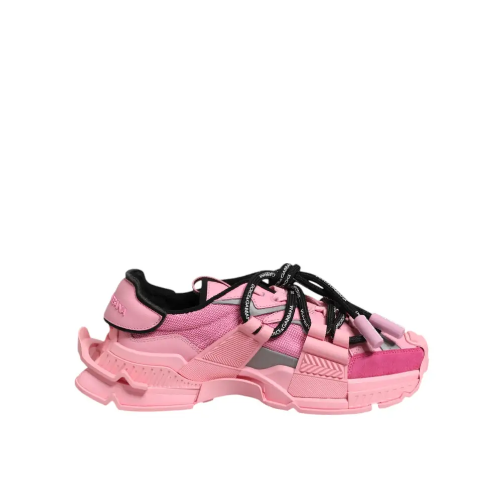 Dolce & Gabbana Rosa Low Top Space Frauen Turnschuhe Schuhe