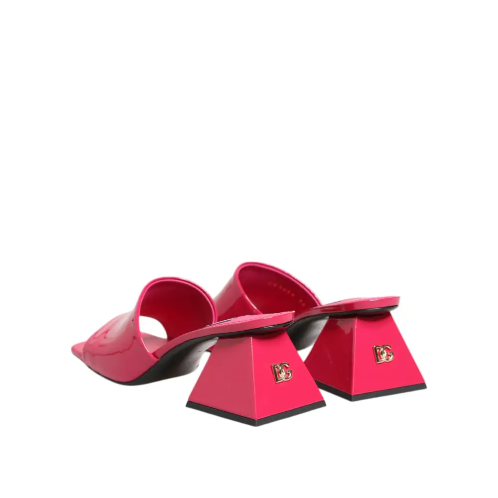 Dolce & Gabbana Rosa Offene Zehe Blockabsatz Mules Sandalen Schuhe - EU35/US4.5