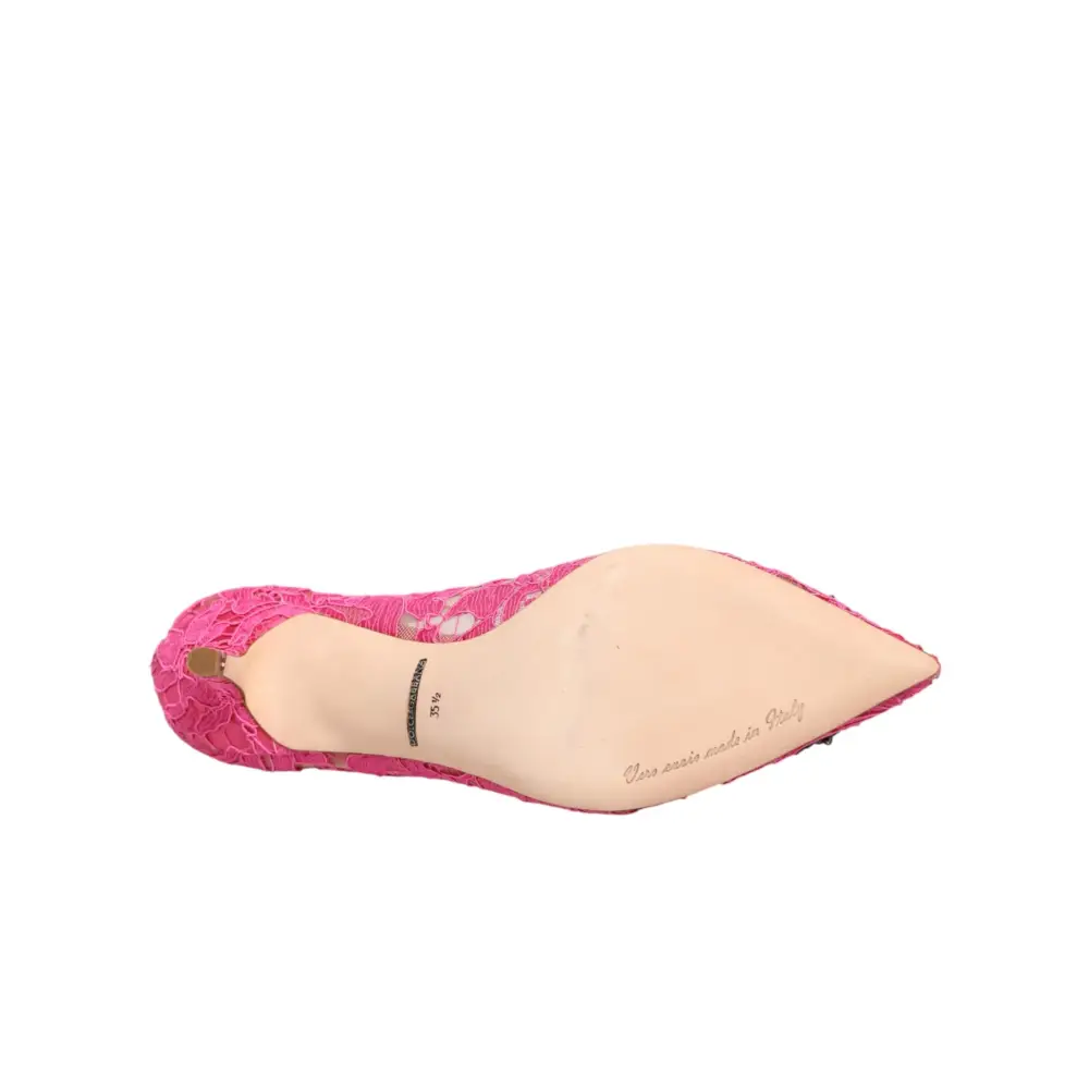 Dolce & Gabbana Rosa Taormina Spitze DEVOTION Pumps - EU35.5/US5