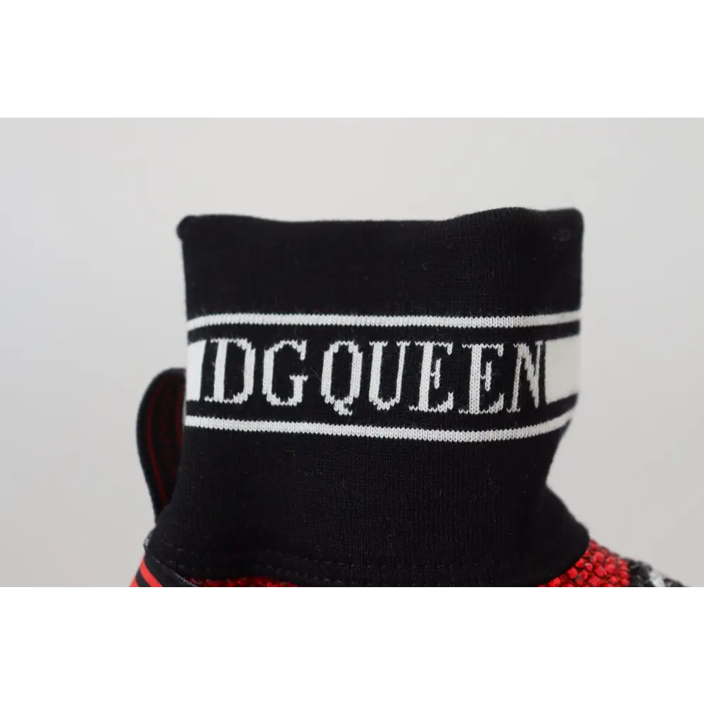 Dolce & Gabbana Rot Bling Sorrento Turnschuhe Socken Schuhe - EU35/US4.5
