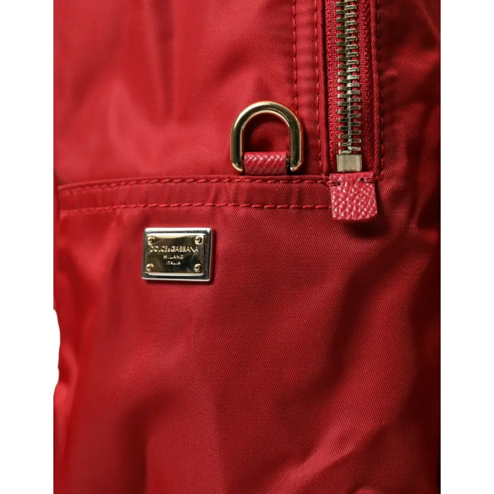 Dolce & Gabbana Rot #DGFAMILY Verschönerter Rucksack VULCANO Tasche