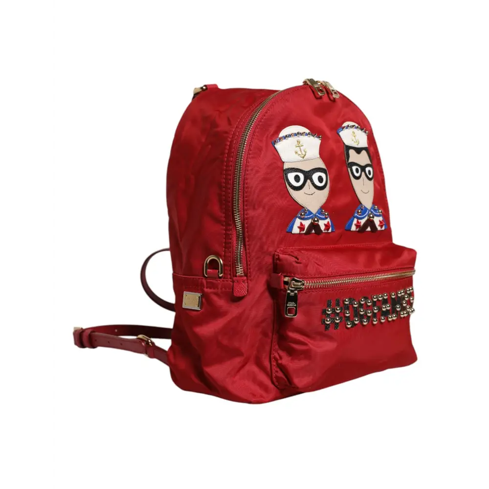 Dolce & Gabbana Rot #DGFAMILY VULCANO Verschönerung Rucksack Tasche