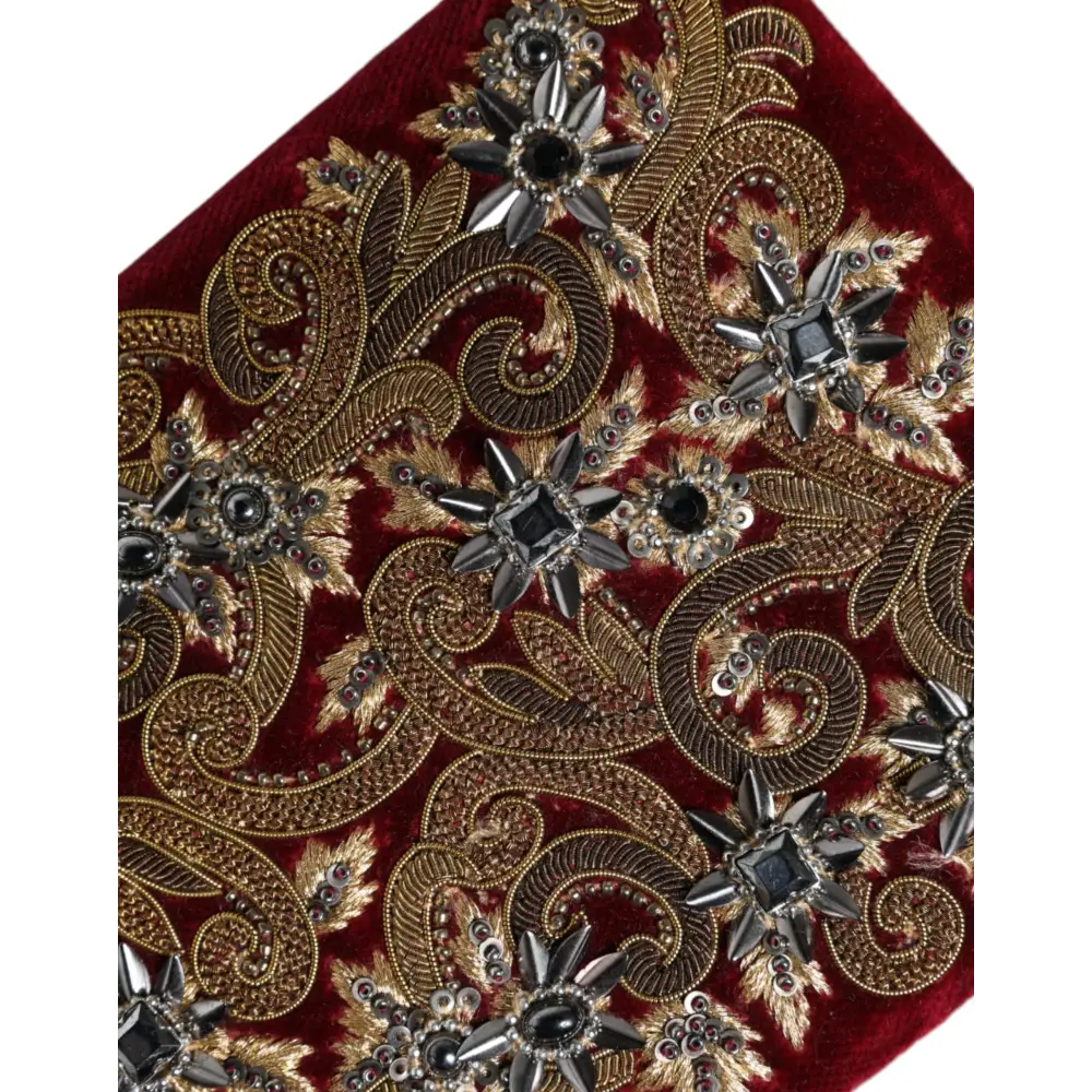 Dolce & Gabbana Rot Samt Gold Rahmen Kupplung Abend Party Handtasche