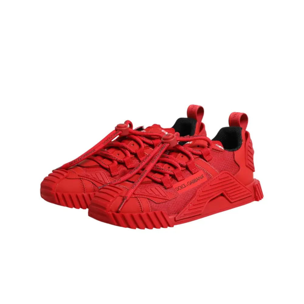 Dolce & Gabbana Rote Logo-Schnürschuhe NS1 Sneakers