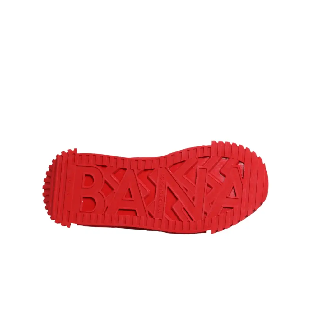 Dolce & Gabbana Rote Logo-Schnürschuhe NS1 Sneakers