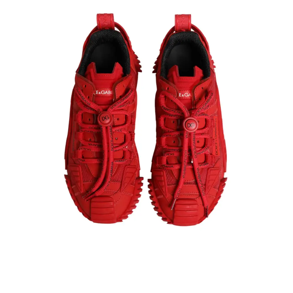 Dolce & Gabbana Rote Logo-Schnürschuhe NS1 Sneakers